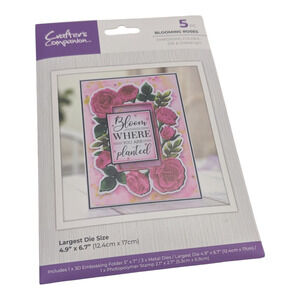 Crafter's‎ Companion Blooming Roses Embossing Folder, Die & Stamp 5 Piece Set